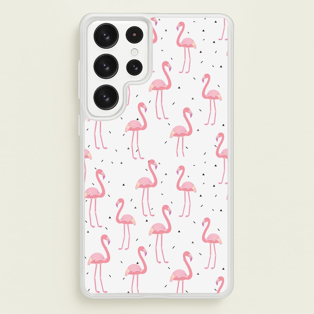 Pink Flamingo Pattern - Flamingos Phone Case for Galaxy S22 Ultra