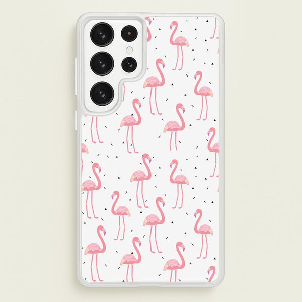 Pink Flamingo Pattern - Flamingos Phone Case for Galaxy S22 Ultra