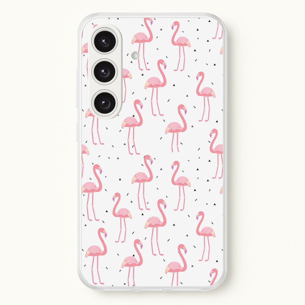 Pink Flamingo Pattern - Flamingos Phone Case for Galaxy S25