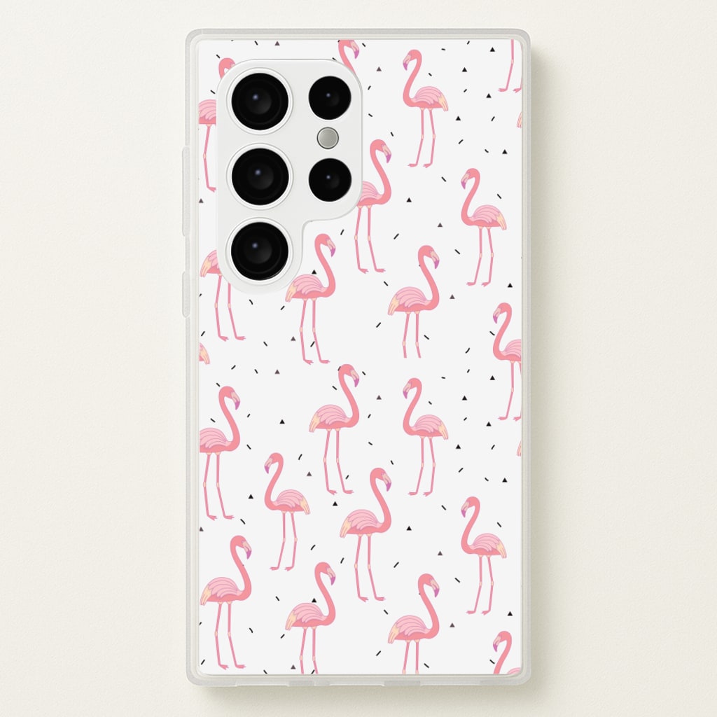 Pink Flamingo Pattern - Flamingos Phone Case for Galaxy S24 Ultra