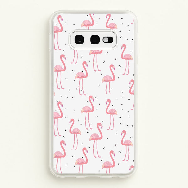 Pink Flamingo Pattern - Flamingos Phone Case for Galaxy S10e