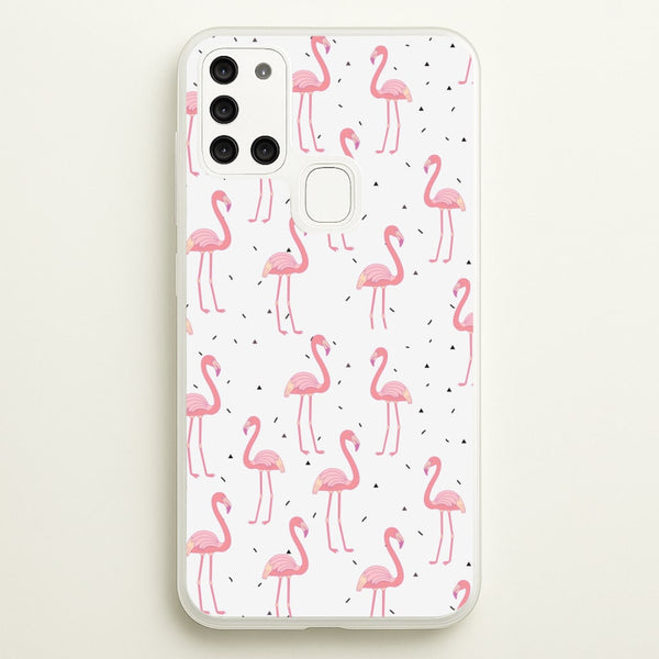 Pink Flamingo Pattern - Flamingos Phone Case for Galaxy A21s