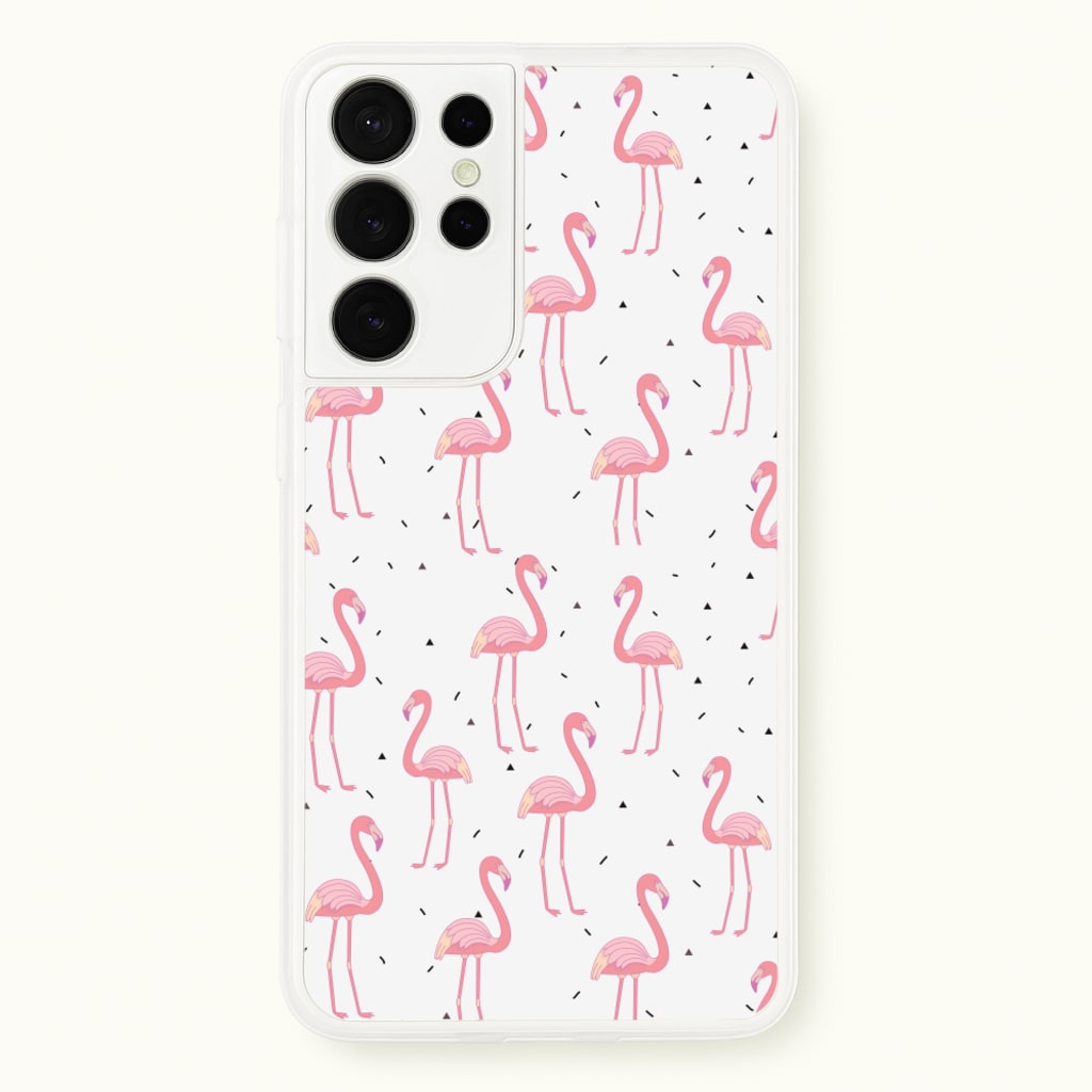 Pink Flamingo Pattern - Flamingos Phone Case for Galaxy S21 Ultra