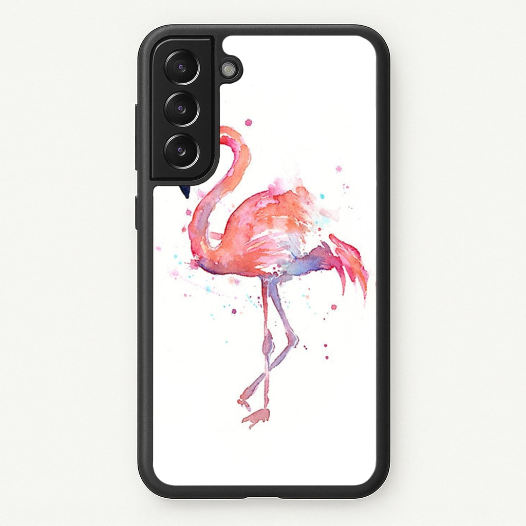 Watercolour Flamingo Painting - Flamingos Phone Case for Galaxy S22 Plus