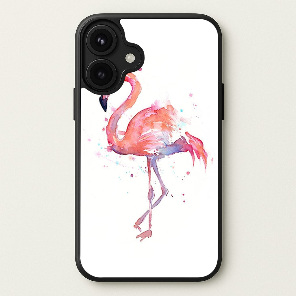 Watercolour Flamingo Painting Phone Case for iPhone 17