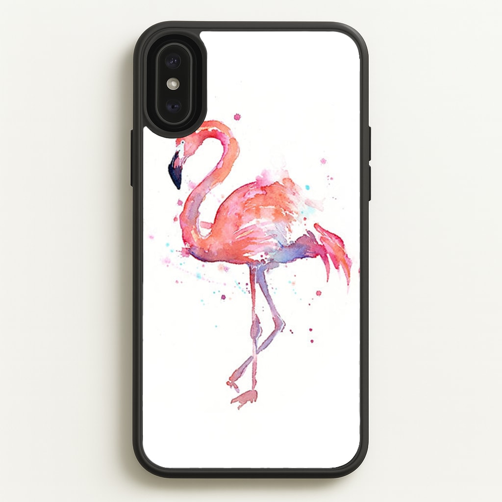 Watercolour Flamingo Painting - Flamingos Phone Case for iPhone XS Max
