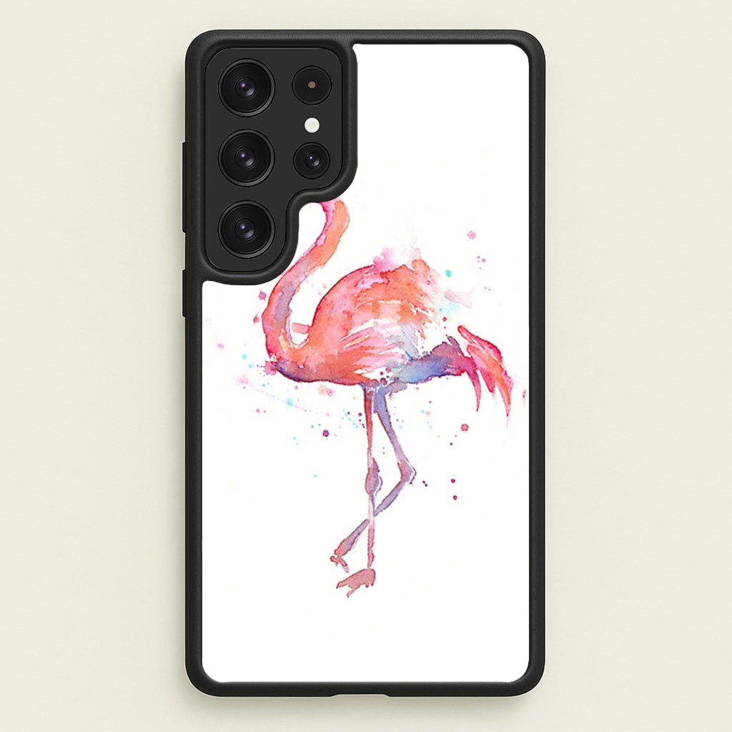 Watercolour Flamingo Painting - Flamingos Phone Case for Galaxy S23 Ultra