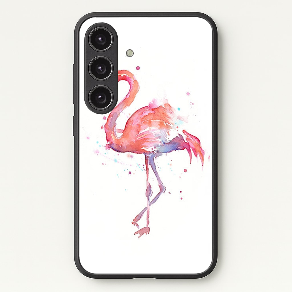 Watercolour Flamingo Painting - Flamingos Phone Case for Galaxy S24
