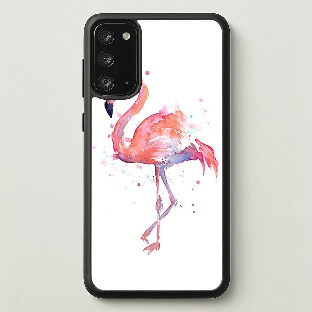 Watercolour Flamingo Painting - Flamingos Phone Case for Galaxy Note 20