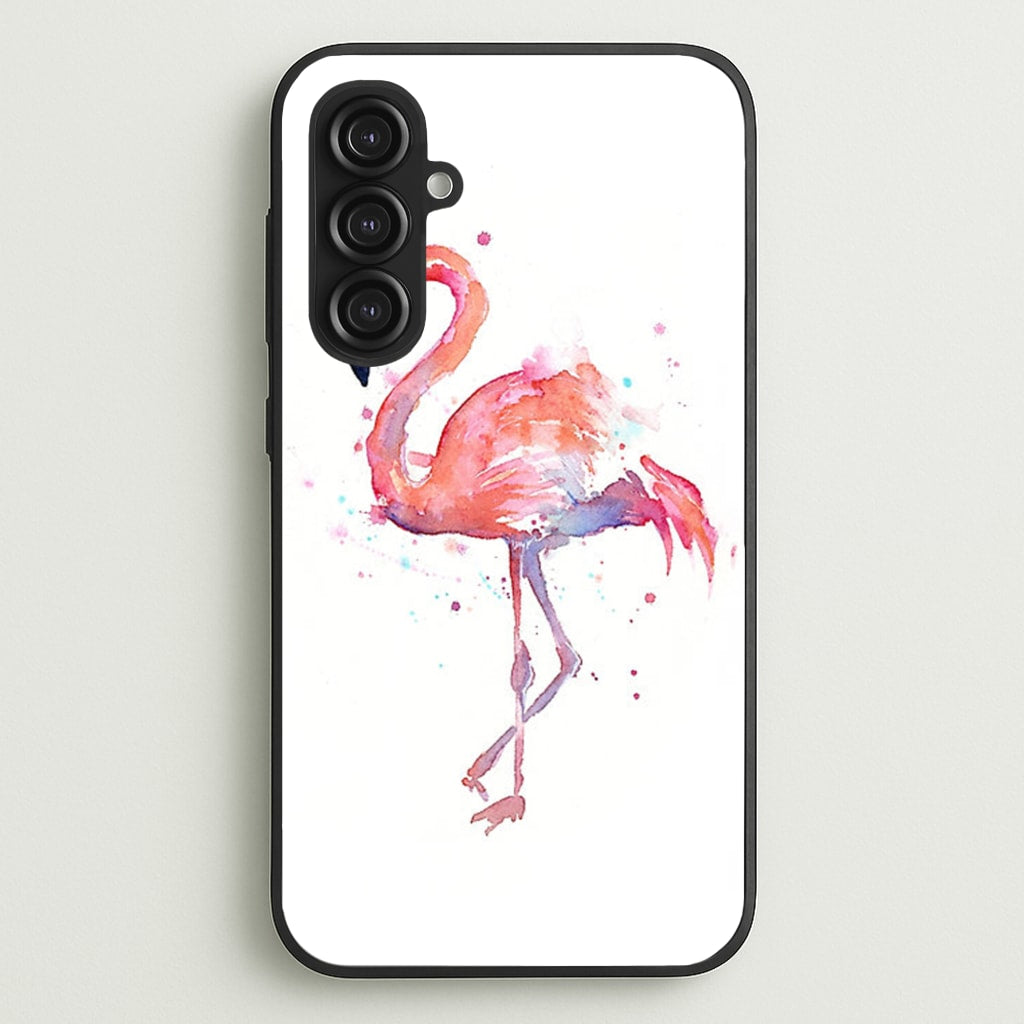 Watercolour Flamingo Painting - Flamingos Phone Case for Galaxy S23FE