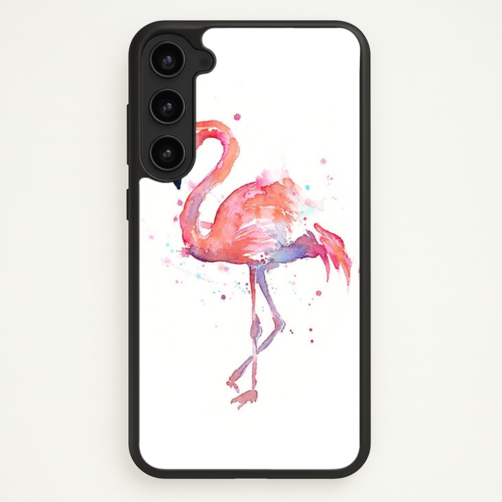Watercolour Flamingo Painting - Flamingos Phone Case for Galaxy S23 Plus