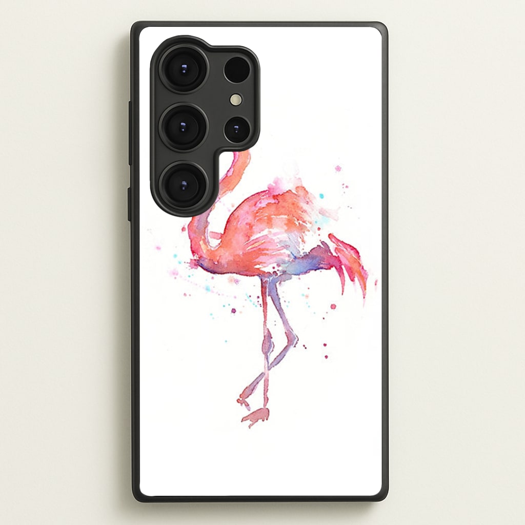 Watercolour Flamingo Painting - Flamingos Phone Case for Galaxy S25 Ultra