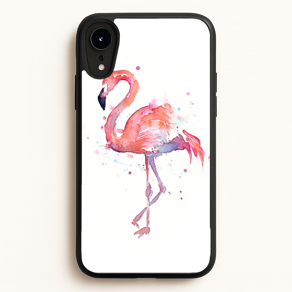 Watercolour Flamingo Painting - Flamingos Phone Case for iPhone XR