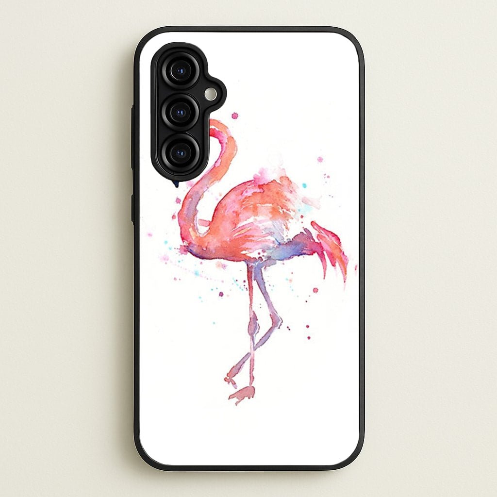 Watercolour Flamingo Painting - Flamingos Phone Case for Galaxy A54