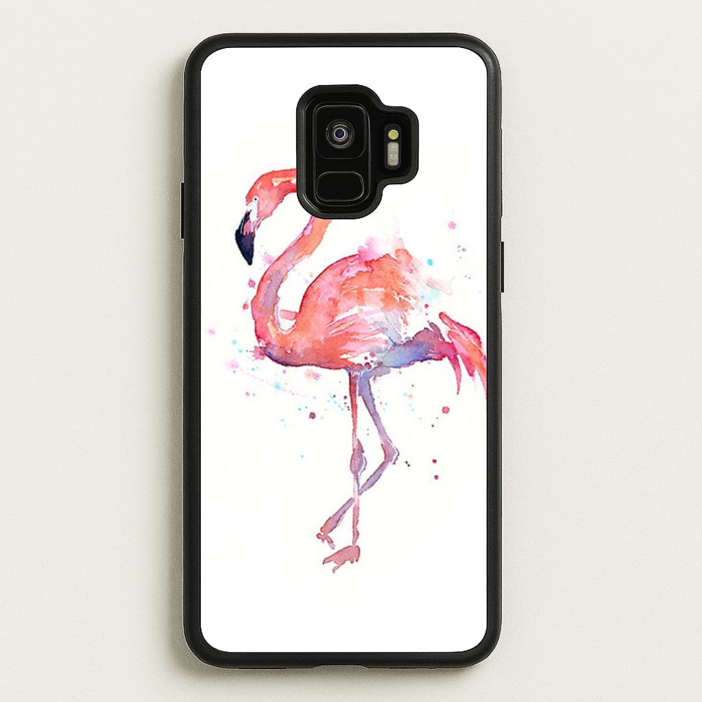 Watercolour Flamingo Painting - Flamingos Phone Case for Galaxy S9