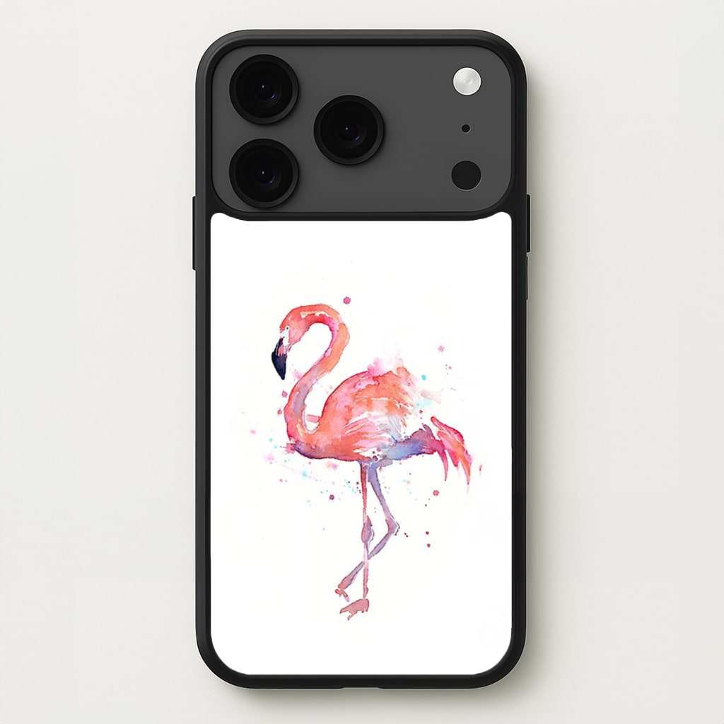 Watercolour Flamingo Painting Phone Case for iPhone 17 Pro Max