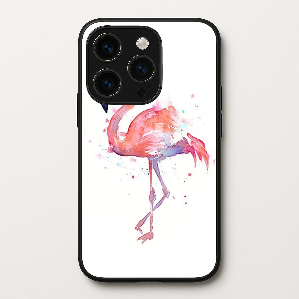 Watercolour Flamingo Painting - Flamingos Phone Case for iPhone 15 Pro Max