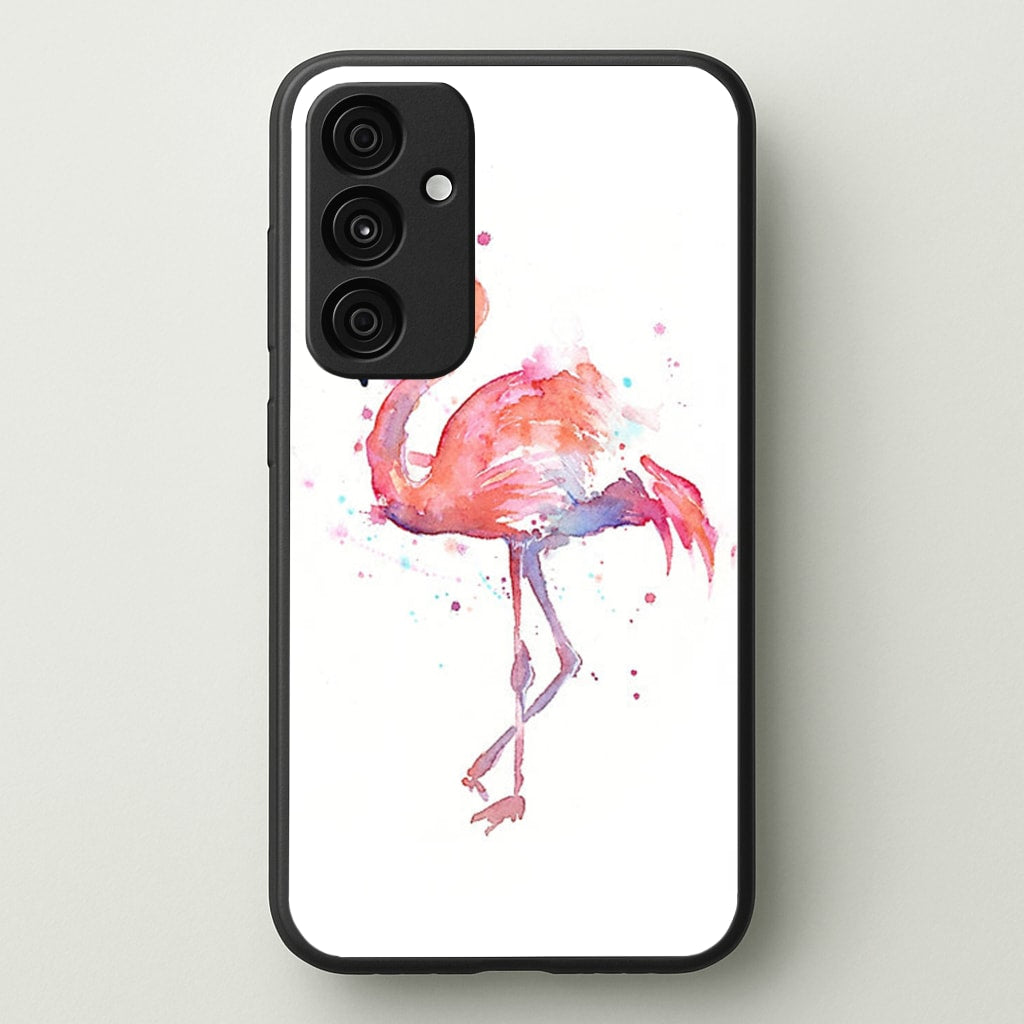 Watercolour Flamingo Painting - Flamingos Phone Case for Galaxy A35