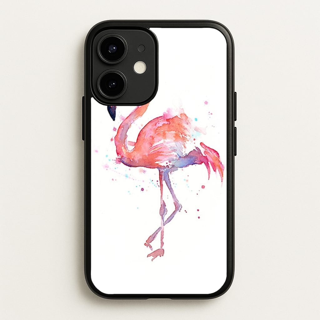 Watercolour Flamingo Painting - Flamingos Phone Case for iPhone 12 / 12 Pro