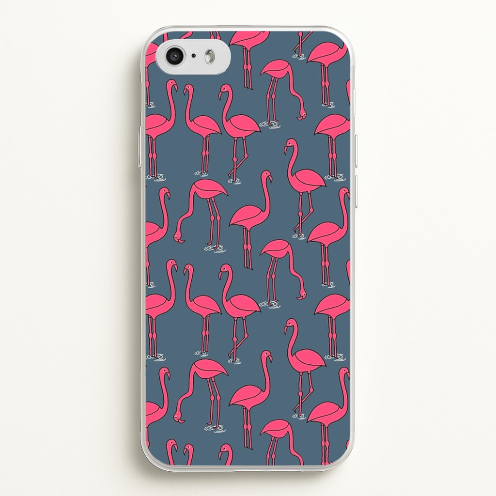 Basic Pink Flamingo Pattern - Animals Phone Case for iPhone 5 / 5s / SE 2016