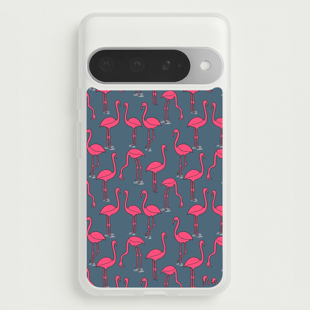 Basic Pink Flamingo Pattern Phone Case for Google Pixel 10 Pro XL