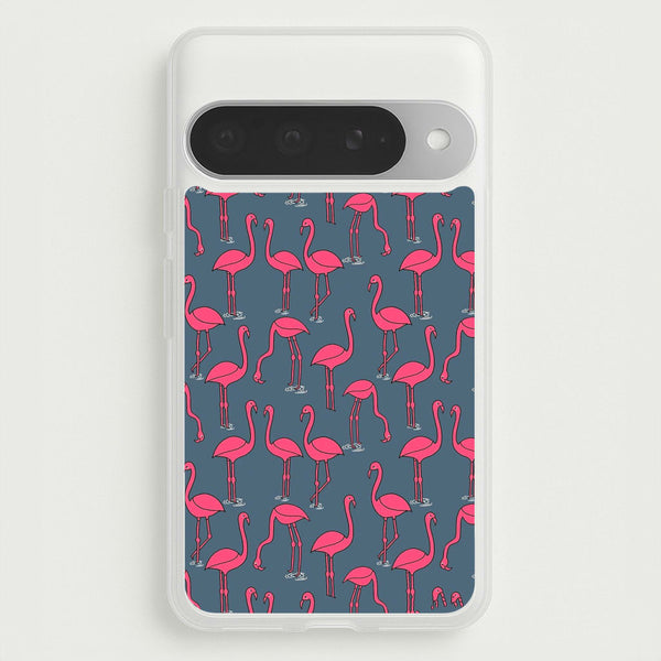 Basic Pink Flamingo Pattern Phone Case for Google Pixel 10 Pro XL