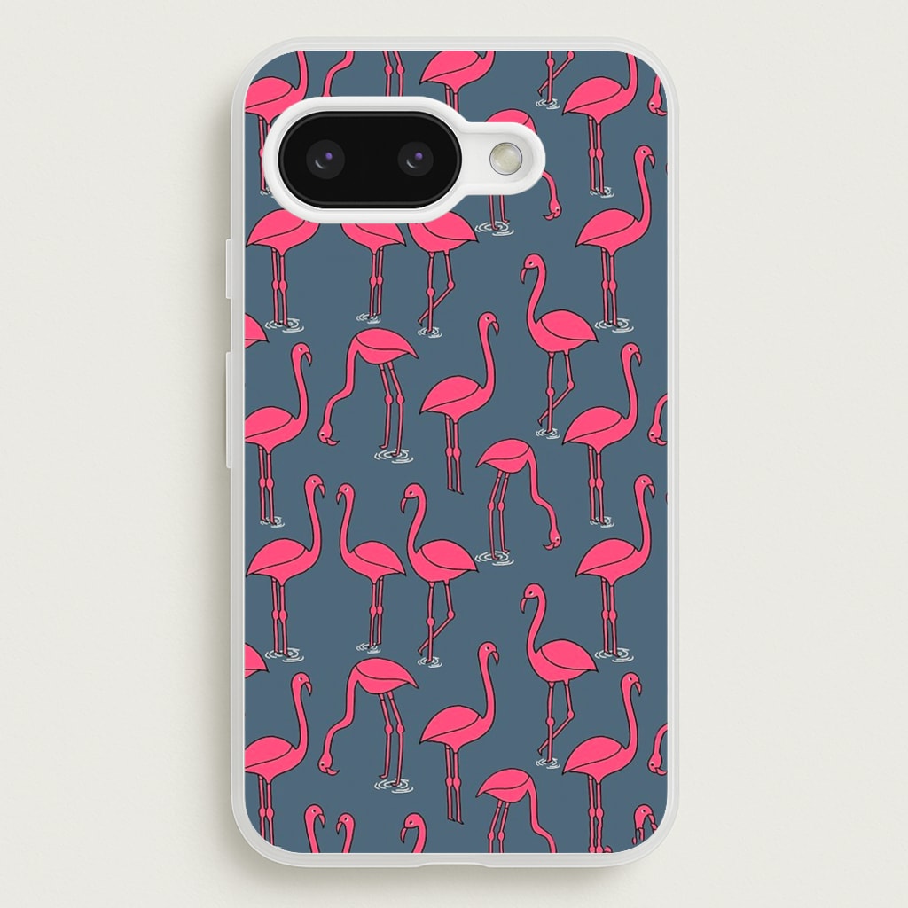 Basic Pink Flamingo Pattern - Animals Phone Case for Google Pixel 9a