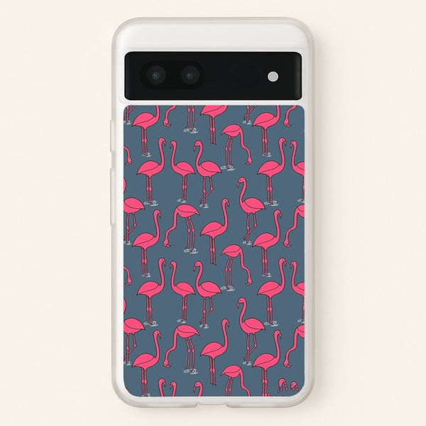 Basic Pink Flamingo Pattern - Animals Phone Case for Google Pixel 6a
