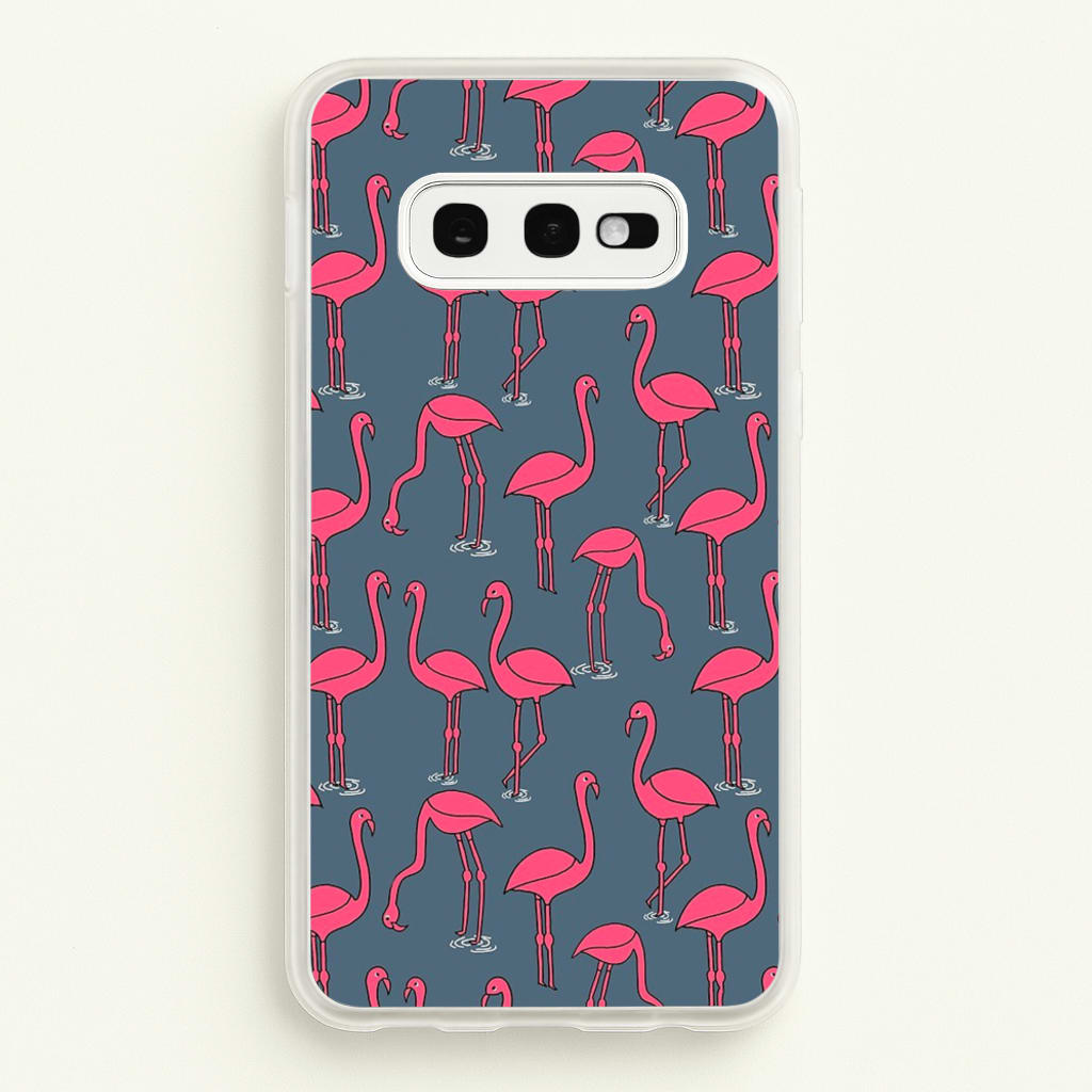 Basic Pink Flamingo Pattern - Animals Phone Case for Galaxy S10e