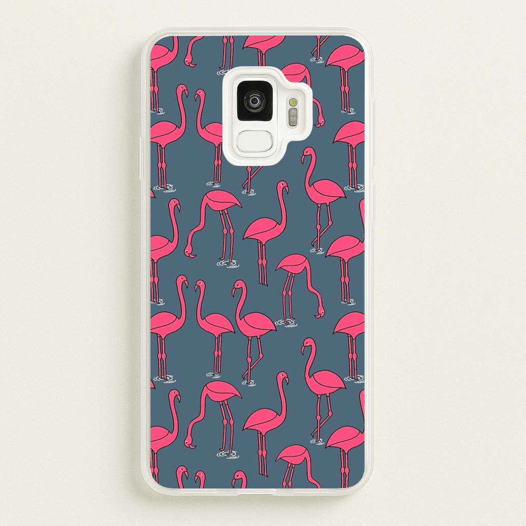 Basic Pink Flamingo Pattern - Animals Phone Case for Galaxy S9