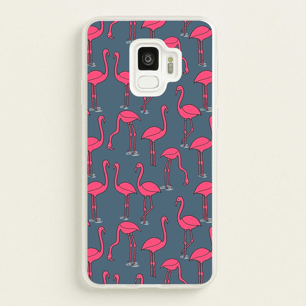 Basic Pink Flamingo Pattern - Animals Phone Case for Galaxy S9