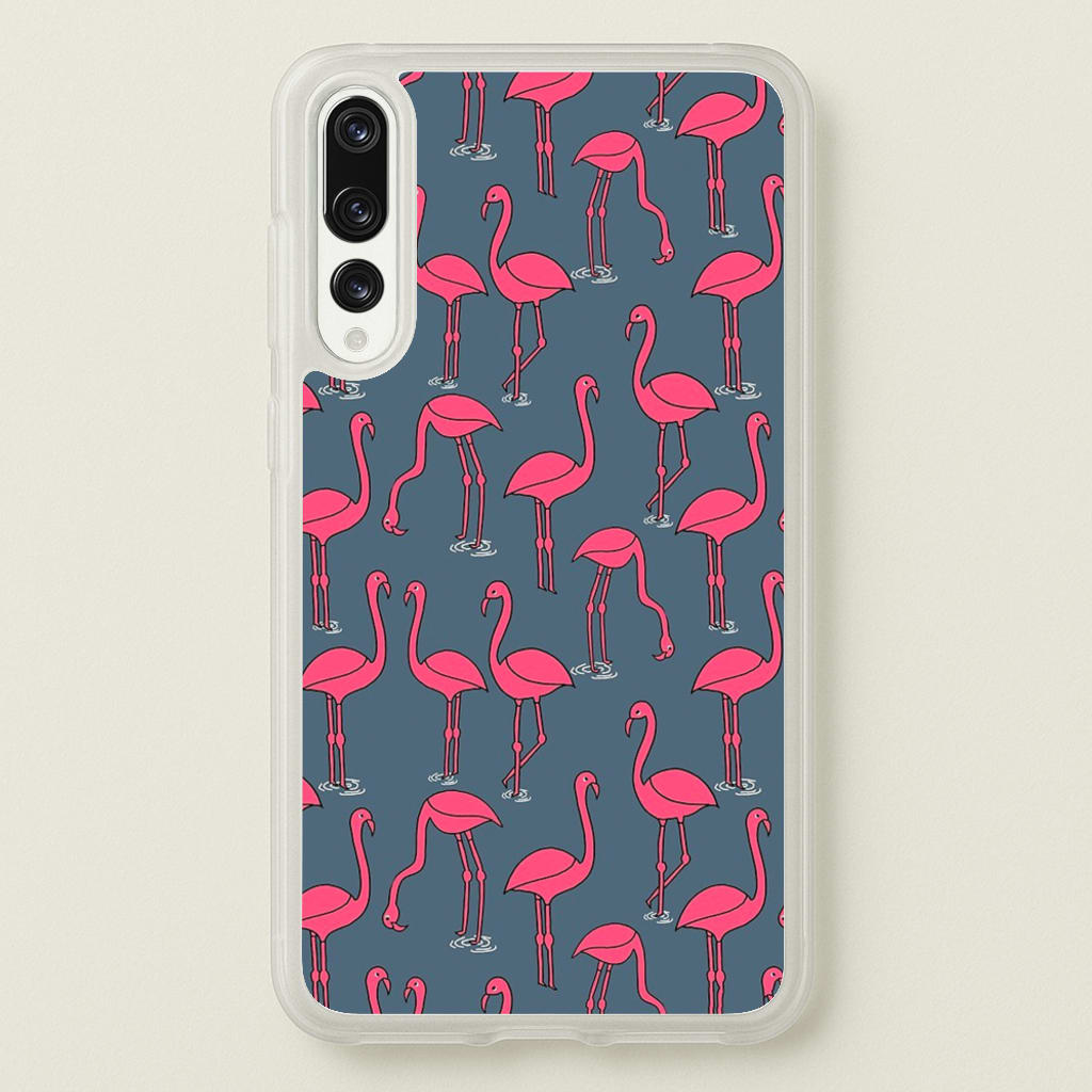 Basic Pink Flamingo Pattern - Animals Phone Case for Huawei P20 Pro