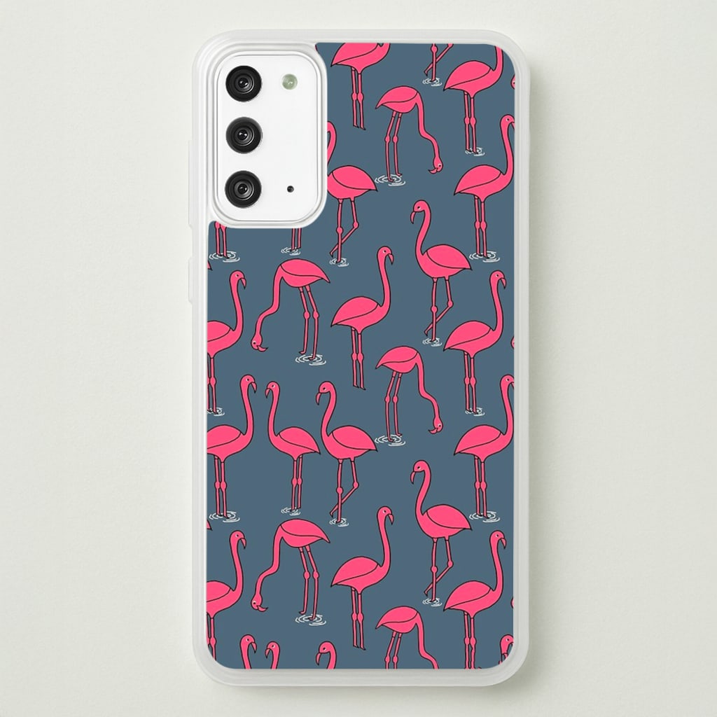 Basic Pink Flamingo Pattern - Animals Phone Case for Galaxy Note 20