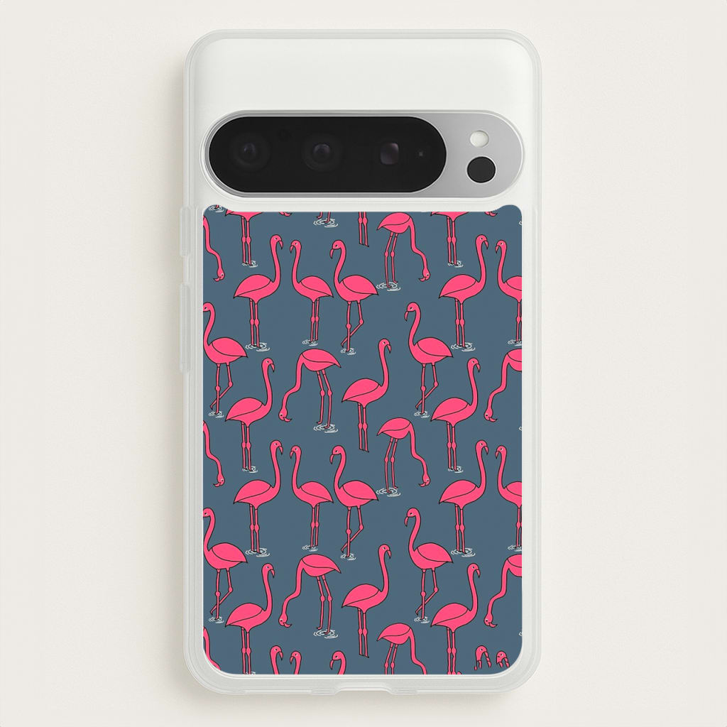 Basic Pink Flamingo Pattern - Animals Phone Case for Google Pixel 9 Pro XL