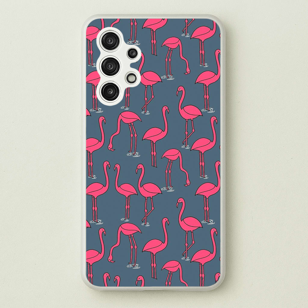 Basic Pink Flamingo Pattern - Animals Phone Case for Galaxy A13