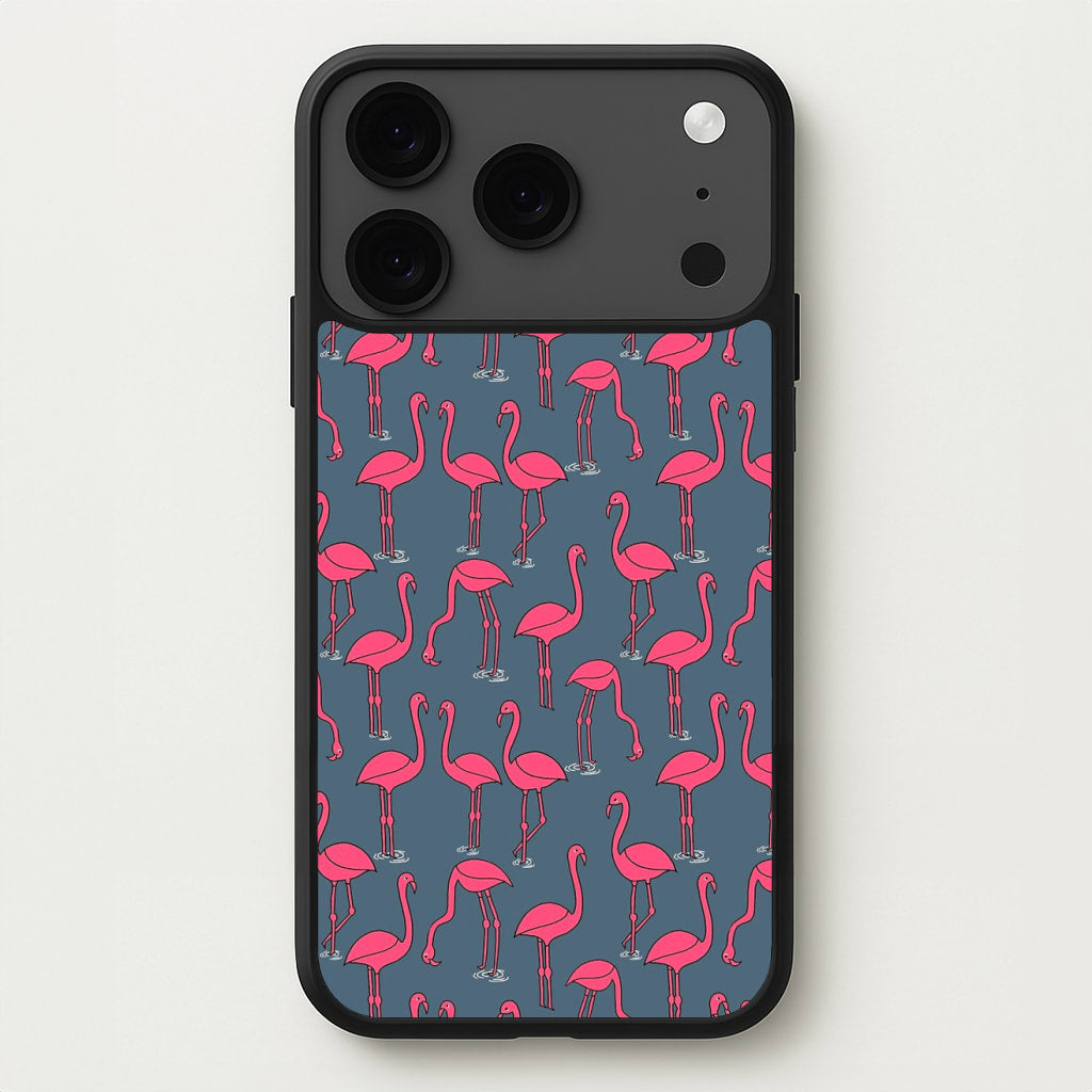 Basic Pink Flamingo Pattern Phone Case for iPhone 17 Pro Max
