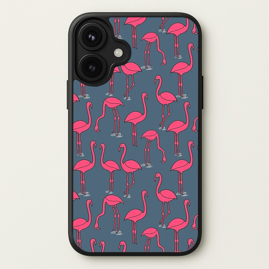 Basic Pink Flamingo Pattern Phone Case for iPhone 17