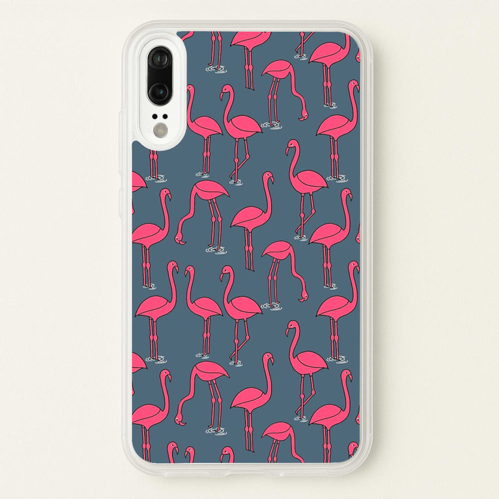Basic Pink Flamingo Pattern - Animals Phone Case for Huawei P20