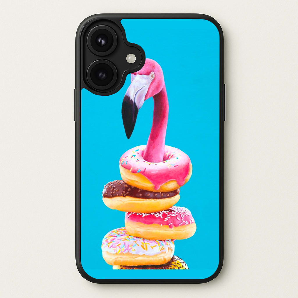 A Famished Flamingo Phone Case for iPhone 17