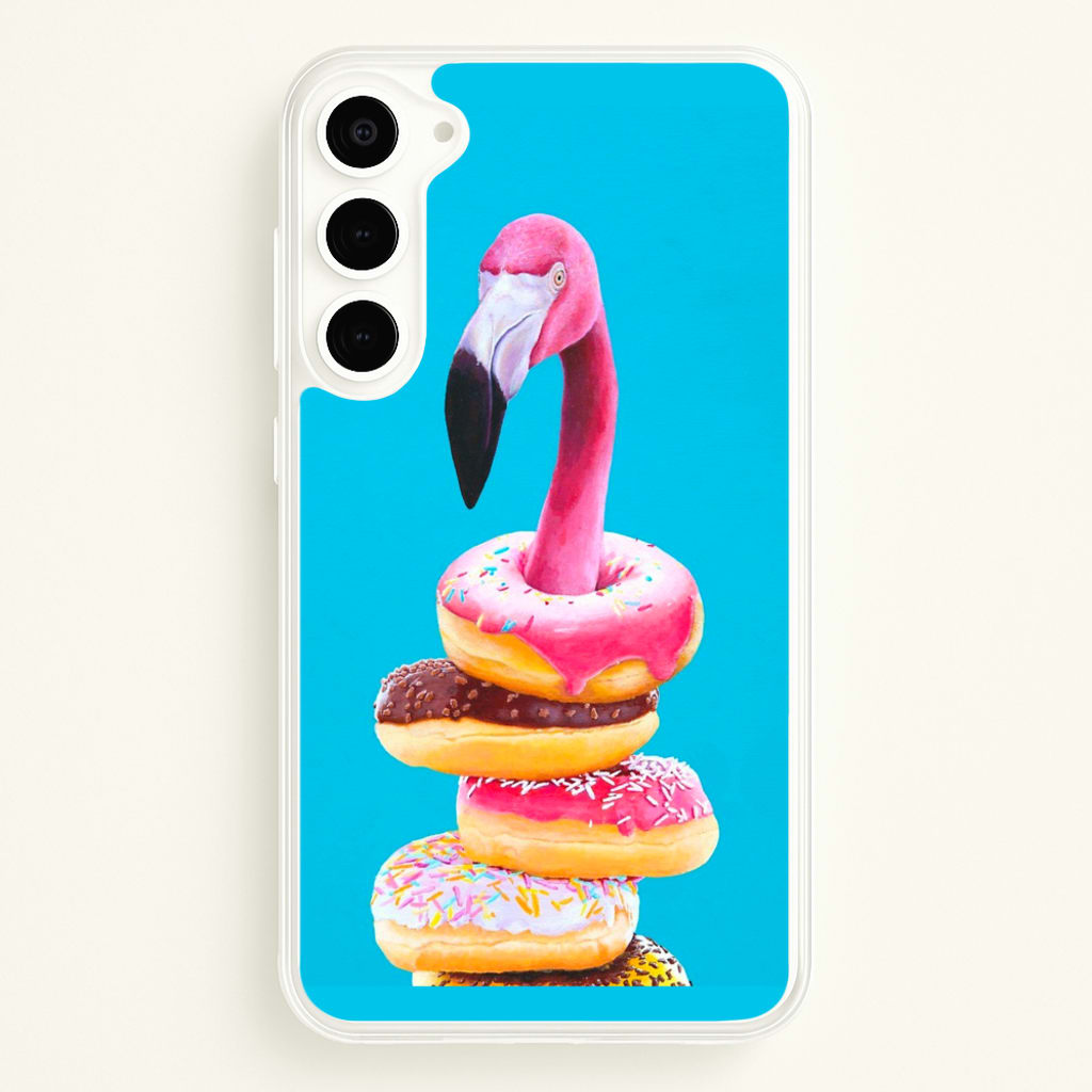 A Famished Flamingo - Animals Phone Case for Galaxy S23 Plus