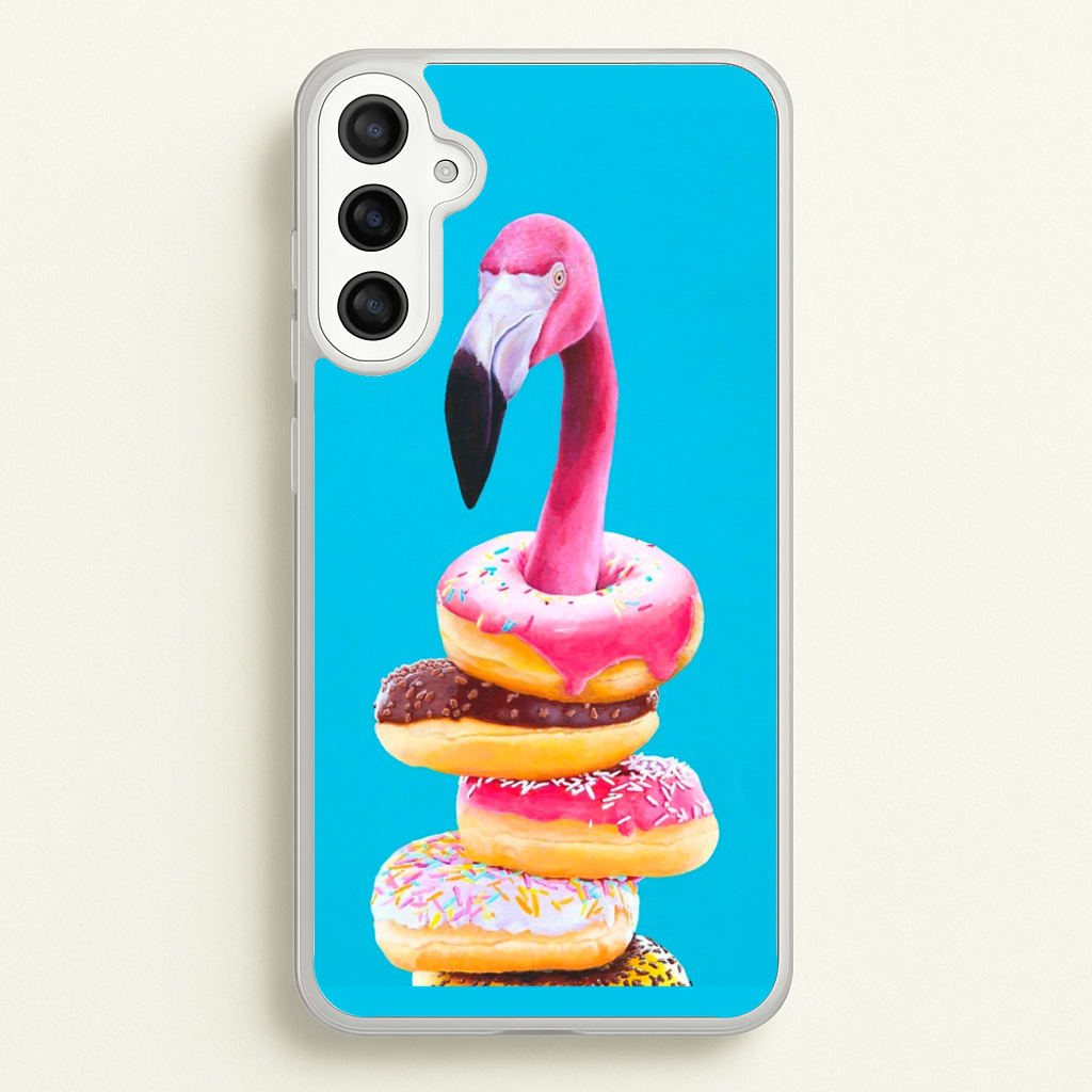 A Famished Flamingo - Animals Phone Case for Galaxy A34