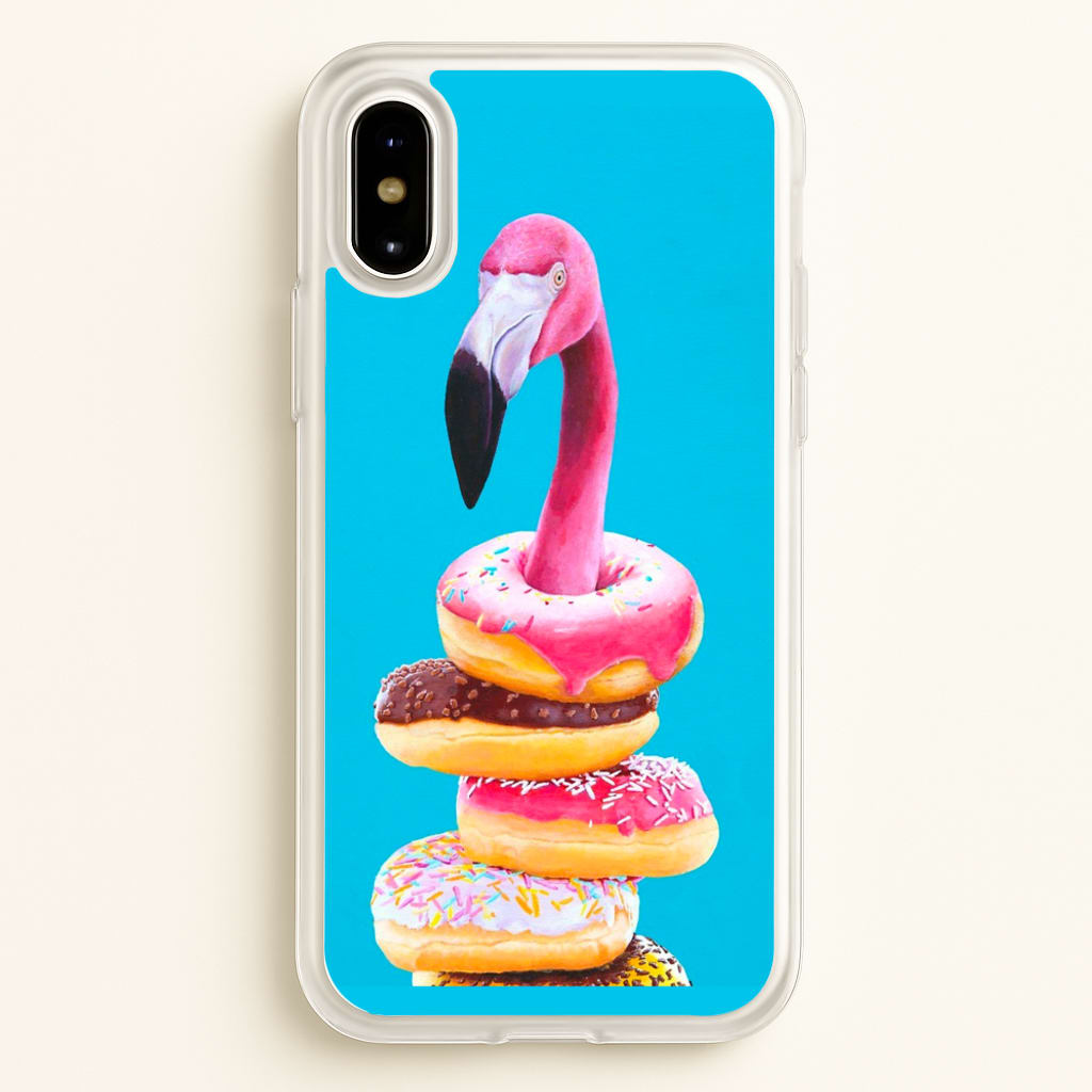 A Famished Flamingo - Animals Phone Case for iPhone X / XS