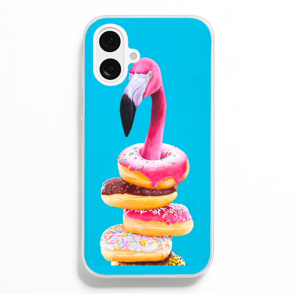 A Famished Flamingo - Animals Phone Case for iPhone 16 Plus