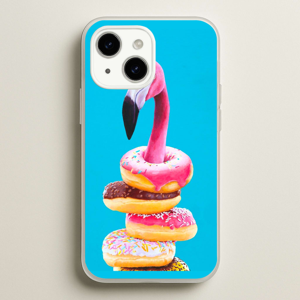 A Famished Flamingo - Animals Phone Case for iPhone 14