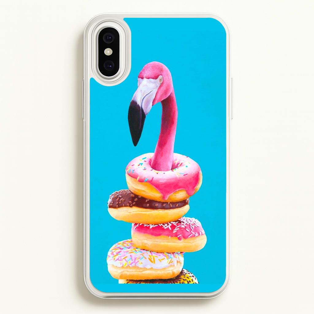 A Famished Flamingo - Animals Phone Case for iPhone XS Max