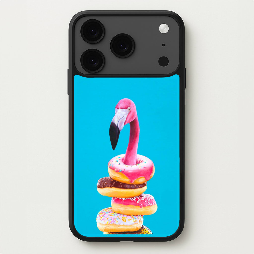 A Famished Flamingo Phone Case for iPhone 17 Pro Max