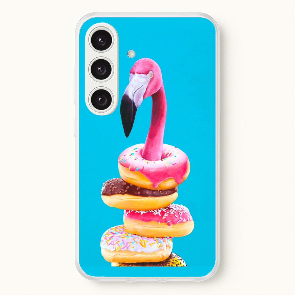 A Famished Flamingo - Animals Phone Case for Galaxy S25 Plus