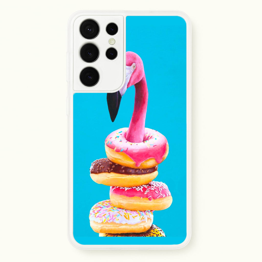 A Famished Flamingo - Animals Phone Case for Galaxy S21 Ultra