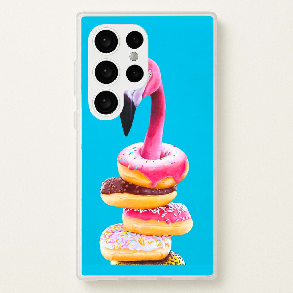 A Famished Flamingo - Animals Phone Case for Galaxy S24 Ultra