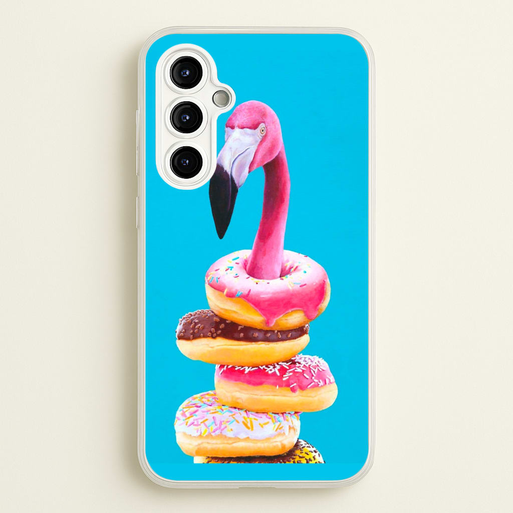A Famished Flamingo - Animals Phone Case for Galaxy A54